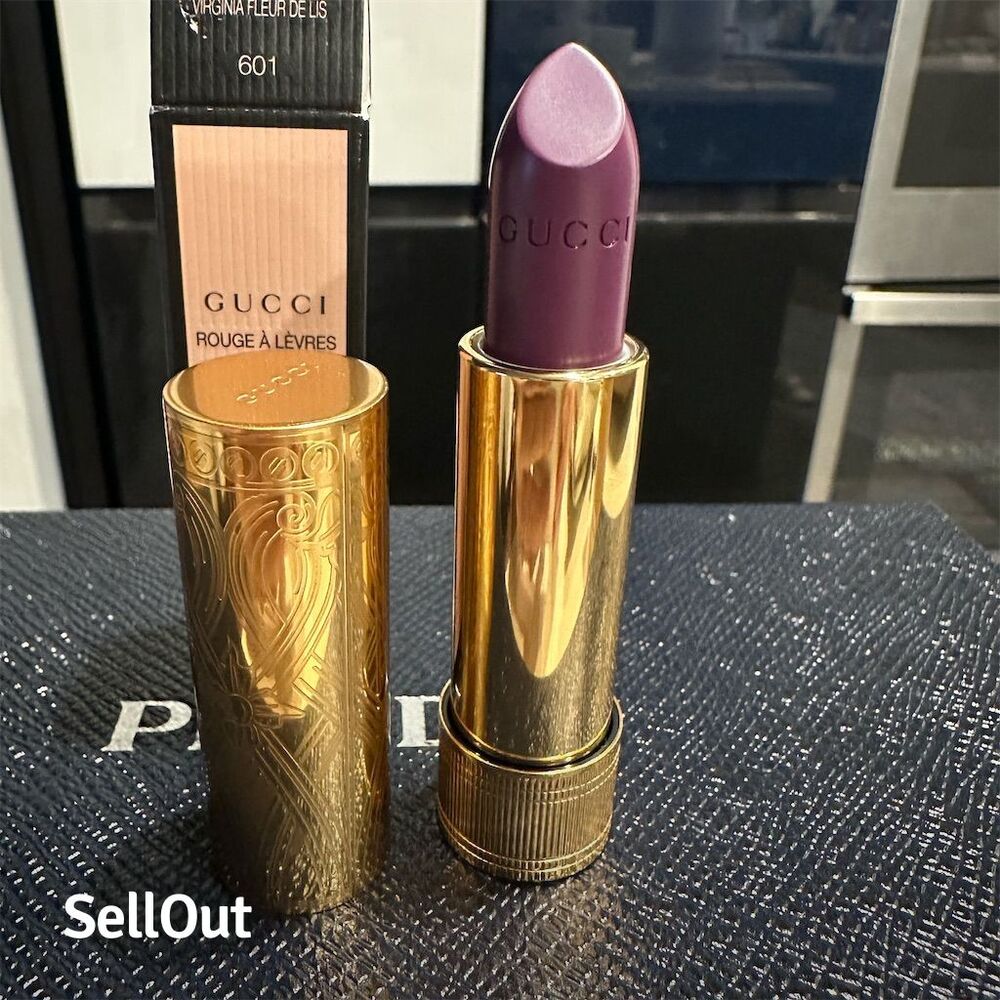 Gucci Satin Lipstick 601 Virginia Fleur de Lis 3.5g